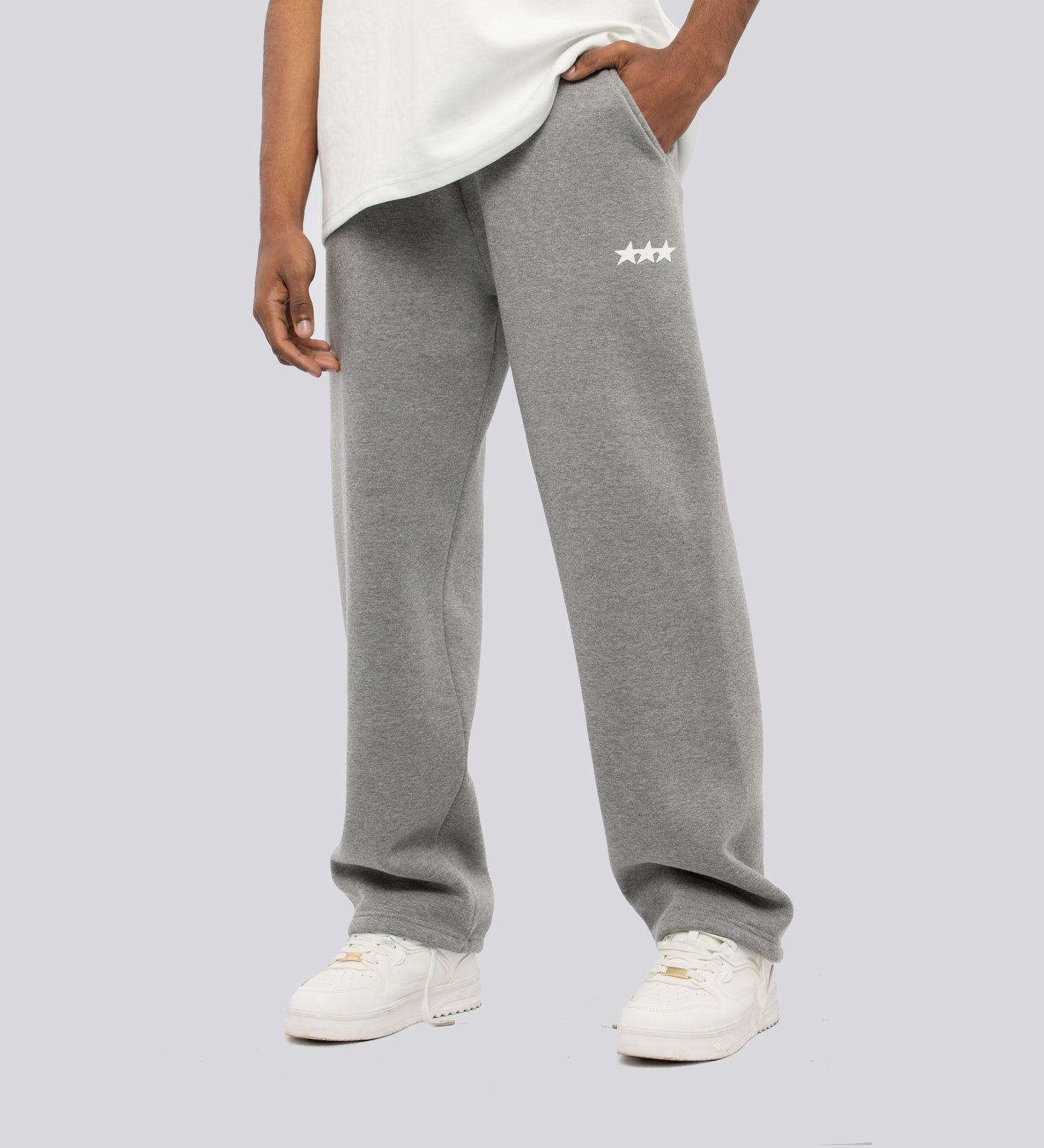 OPEN LEG HEAVYWEIGHT JOGGERS – Heather Gray