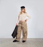 WOMEN'S CRTV DEPT. STRIPED SHIRT – Beige/Off White