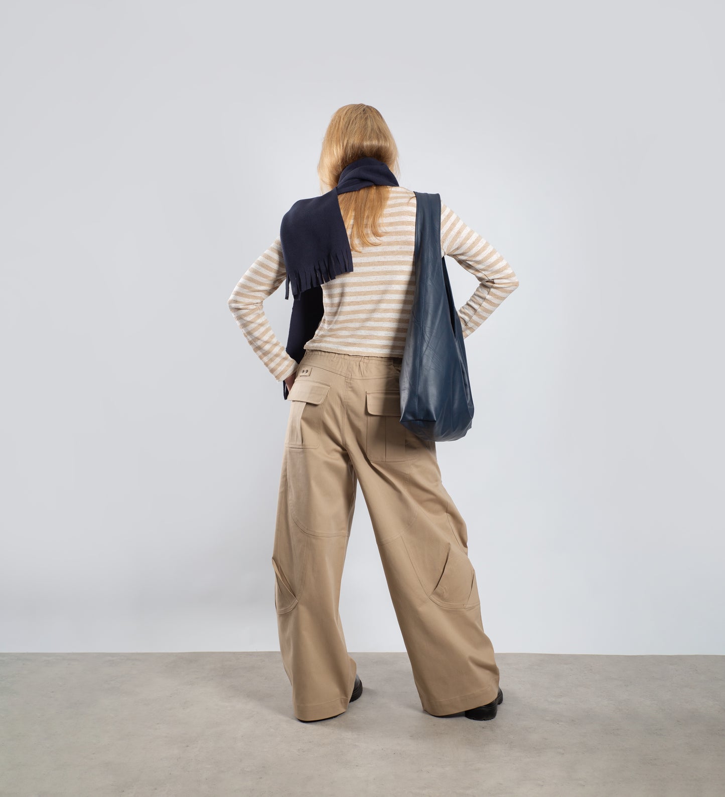 WOMEN'S CRTV DEPT. STRIPED SHIRT – Beige/Off White