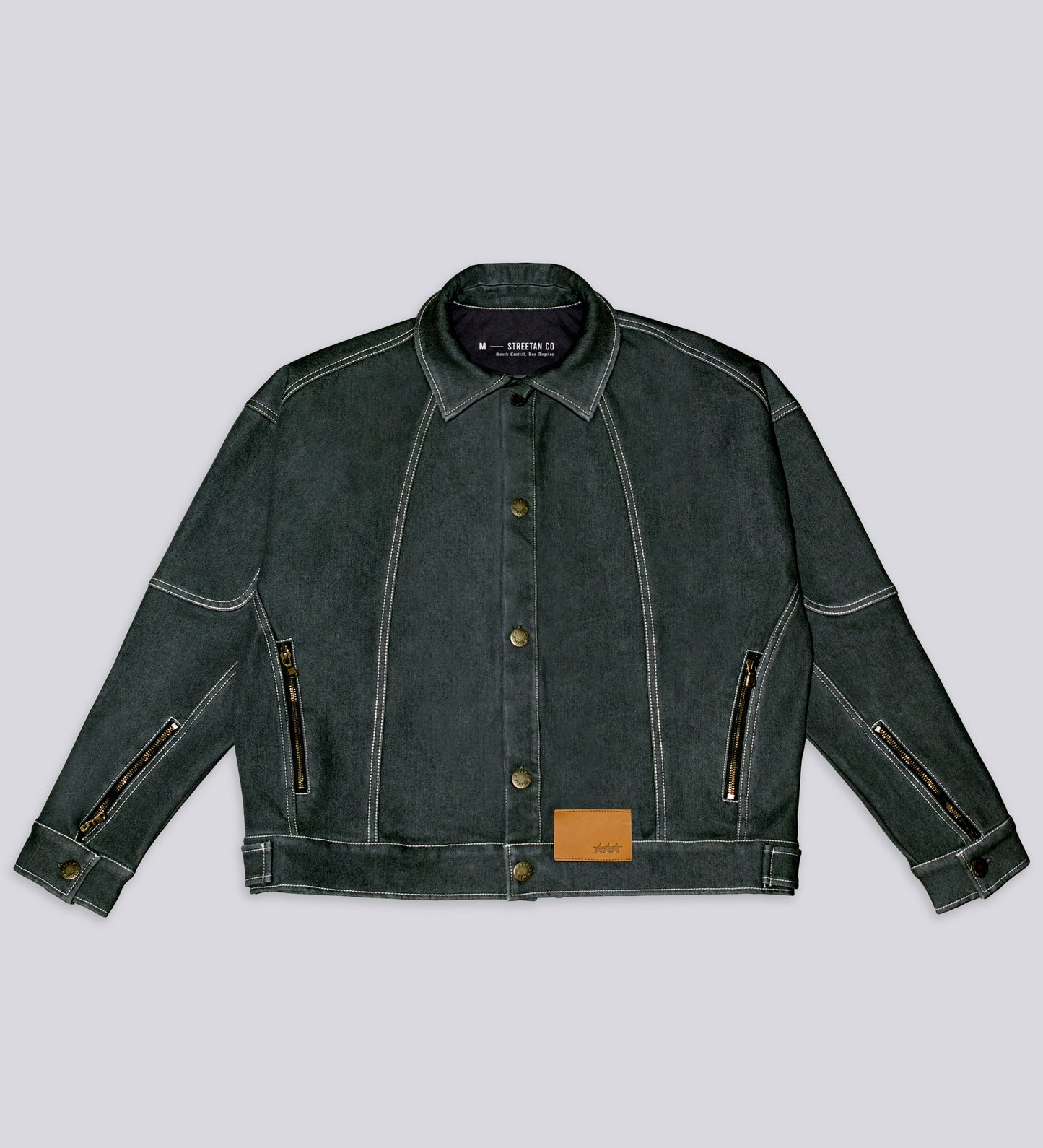 HEAVYWEIGHT POLAR DENIM JACKET – Dark Green