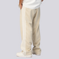 ATHLEISURE STRIPED TRACK PANTS – Cream