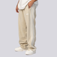 ATHLEISURE STRIPED TRACK PANTS – Cream