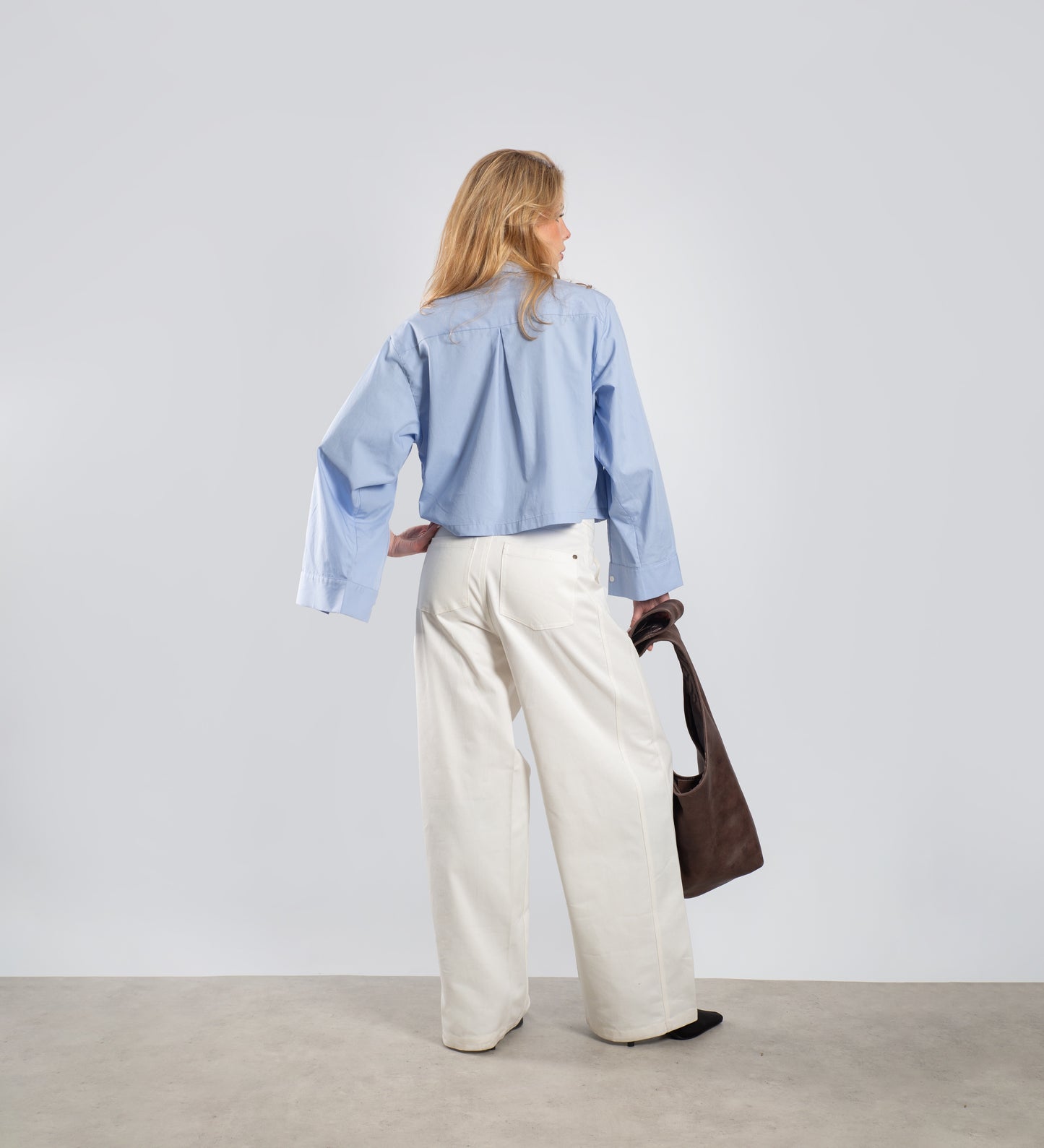 WOMEN'S CRTV DEPT POPLIN SHIRT – Baby Blue