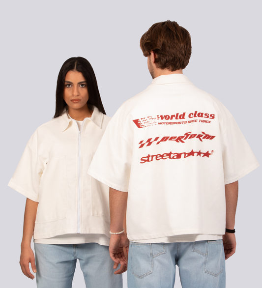 WORLD CLASS HEAVYWEIGHT CORDUROY SHIRT – Off White