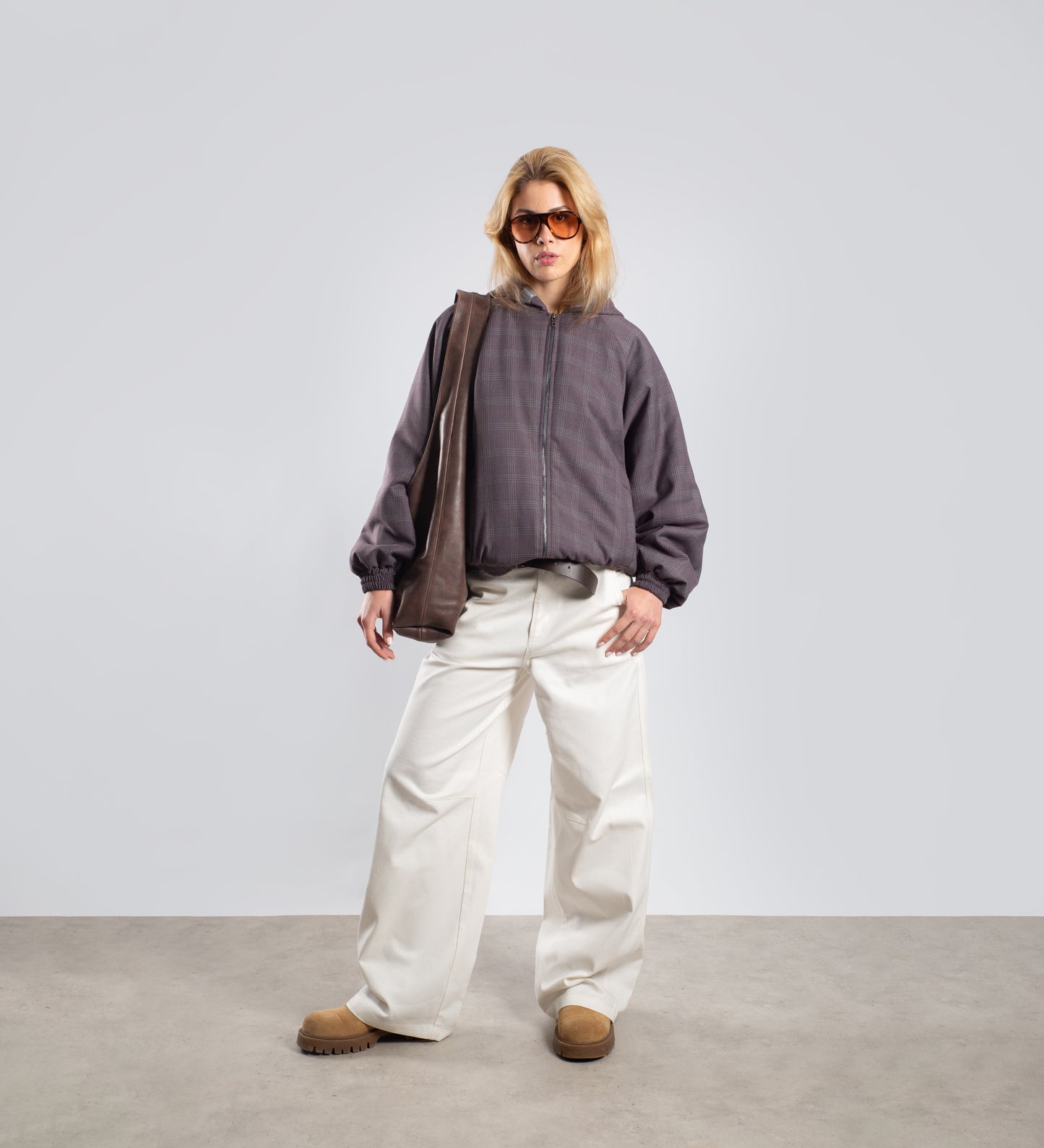 WOMEN'S CRTV DEPT. TARTAN JACKET – Dark Gray