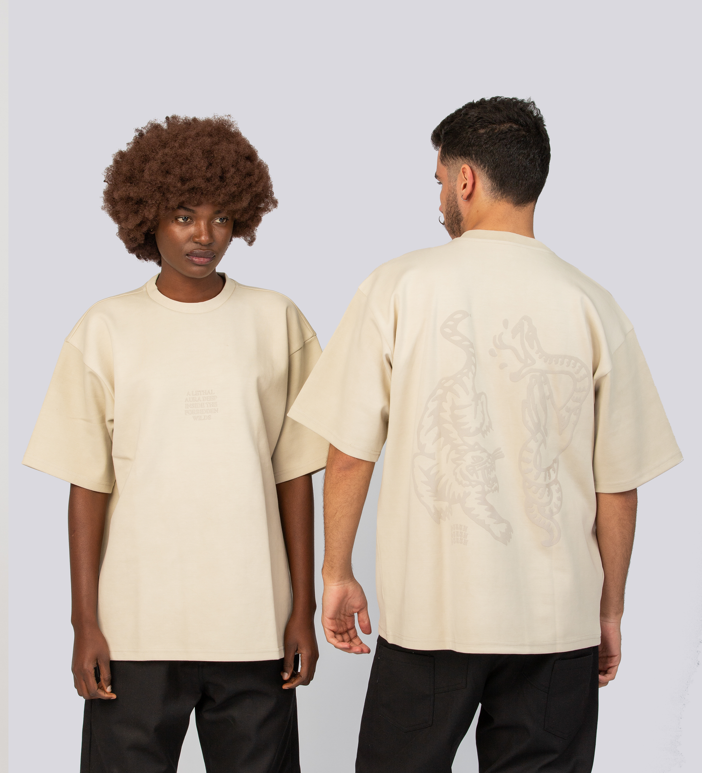 LETHAL AURA HEAVYWEIGHT T-SHIRT – Cream