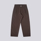 PINSTRIPE PLEATED TROUSERS – Mocha