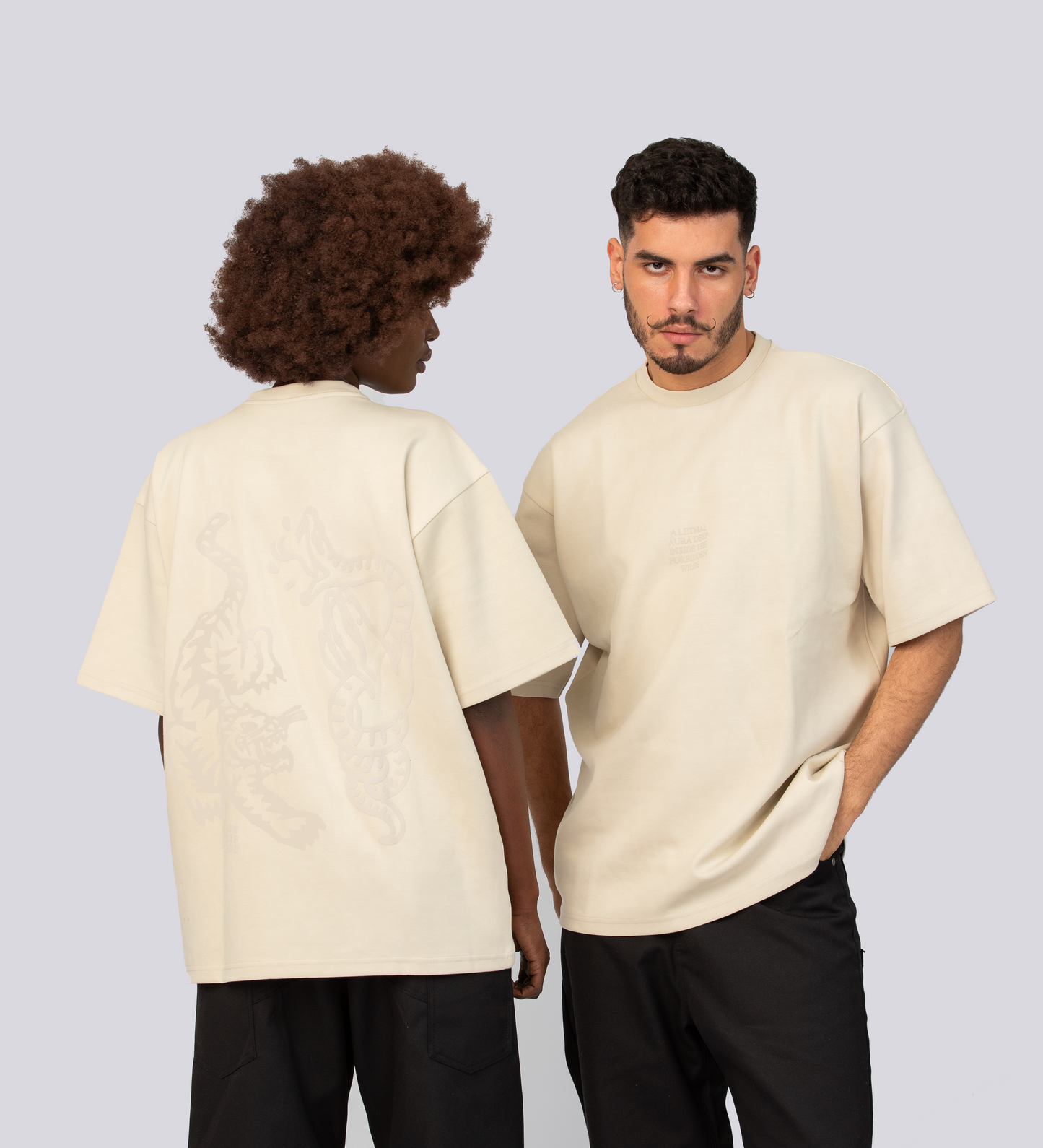 LETHAL AURA HEAVYWEIGHT T-SHIRT – Cream