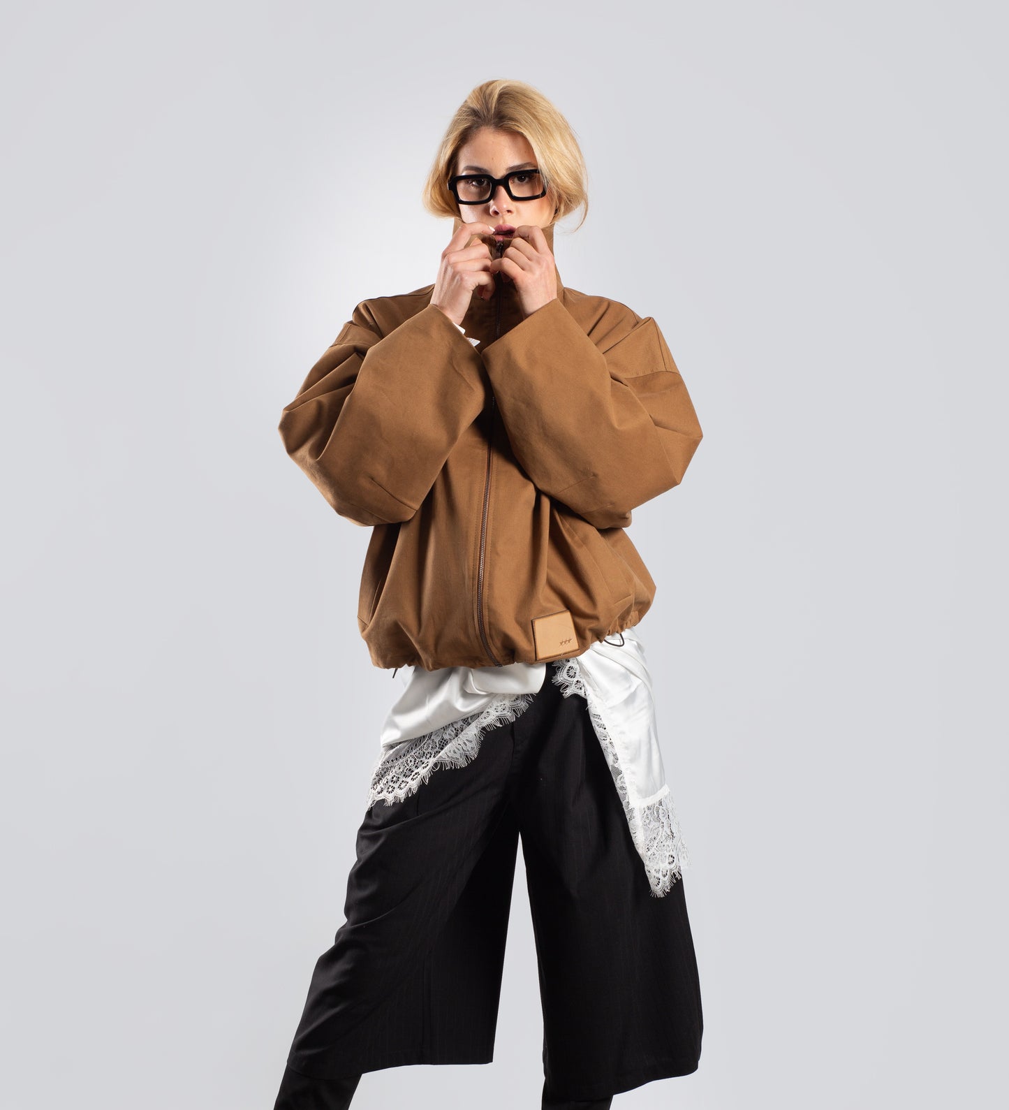 WOMEN'S HIGH NECK JACKET – Rust