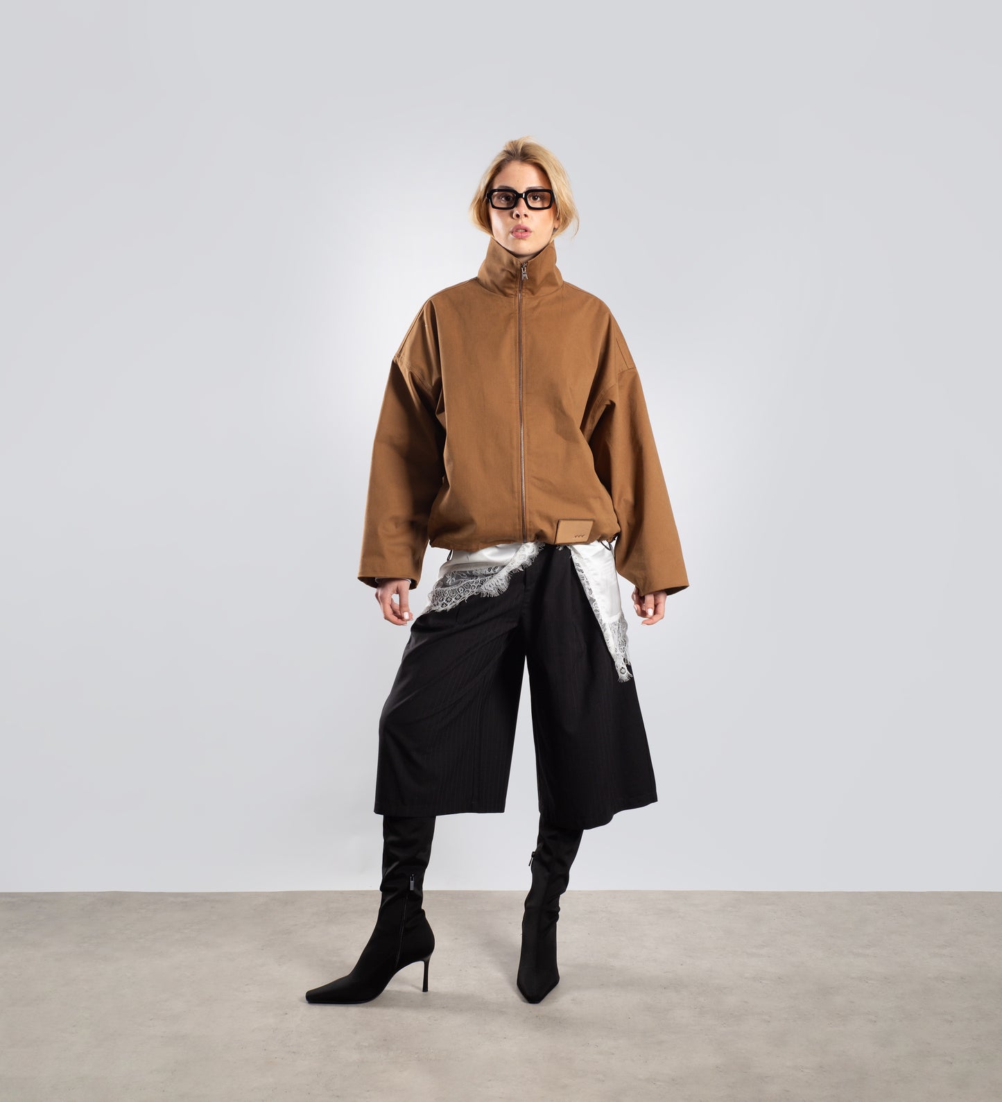 WOMEN'S HIGH NECK JACKET – Rust