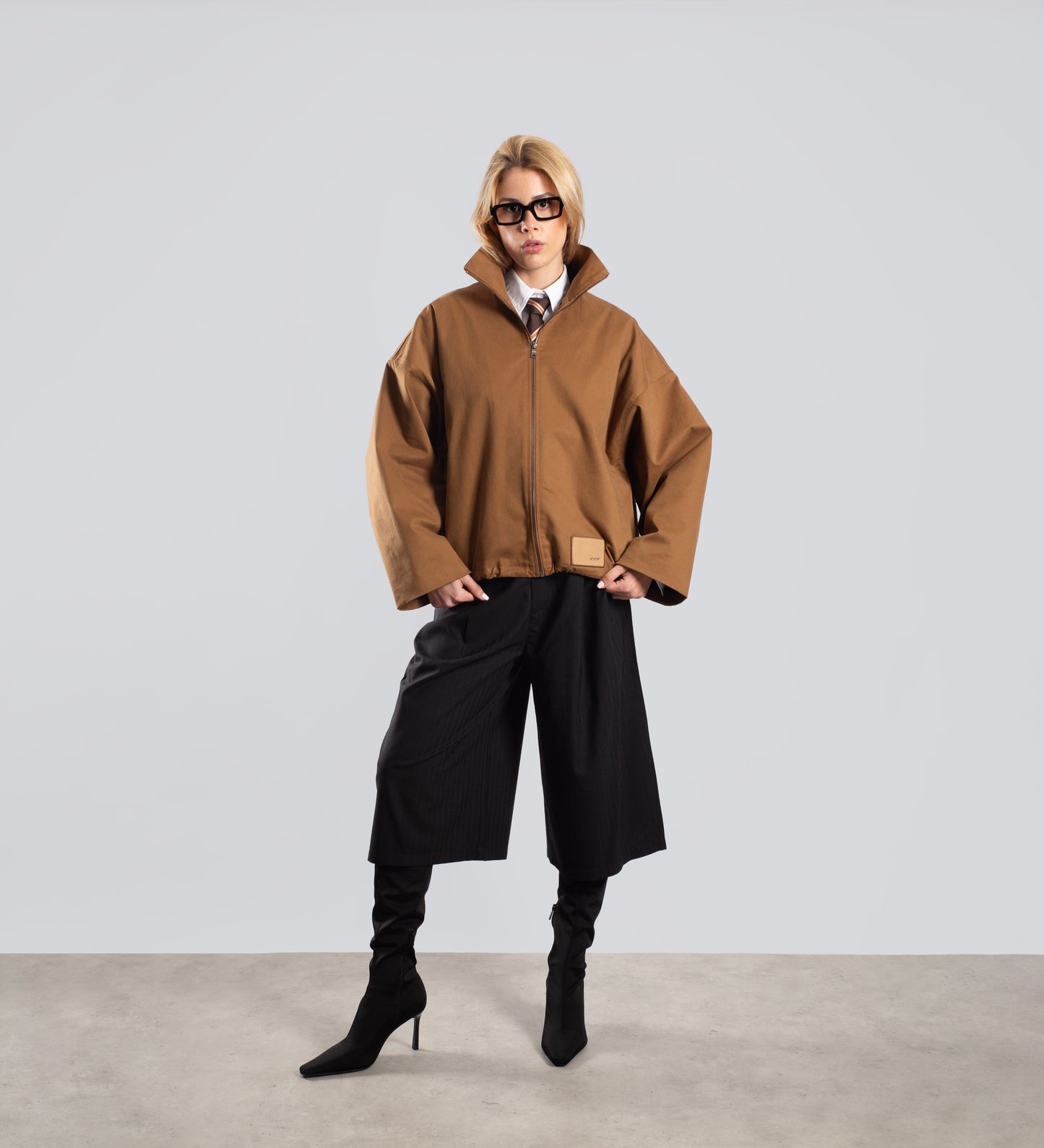 WOMEN'S HIGH NECK JACKET – Rust