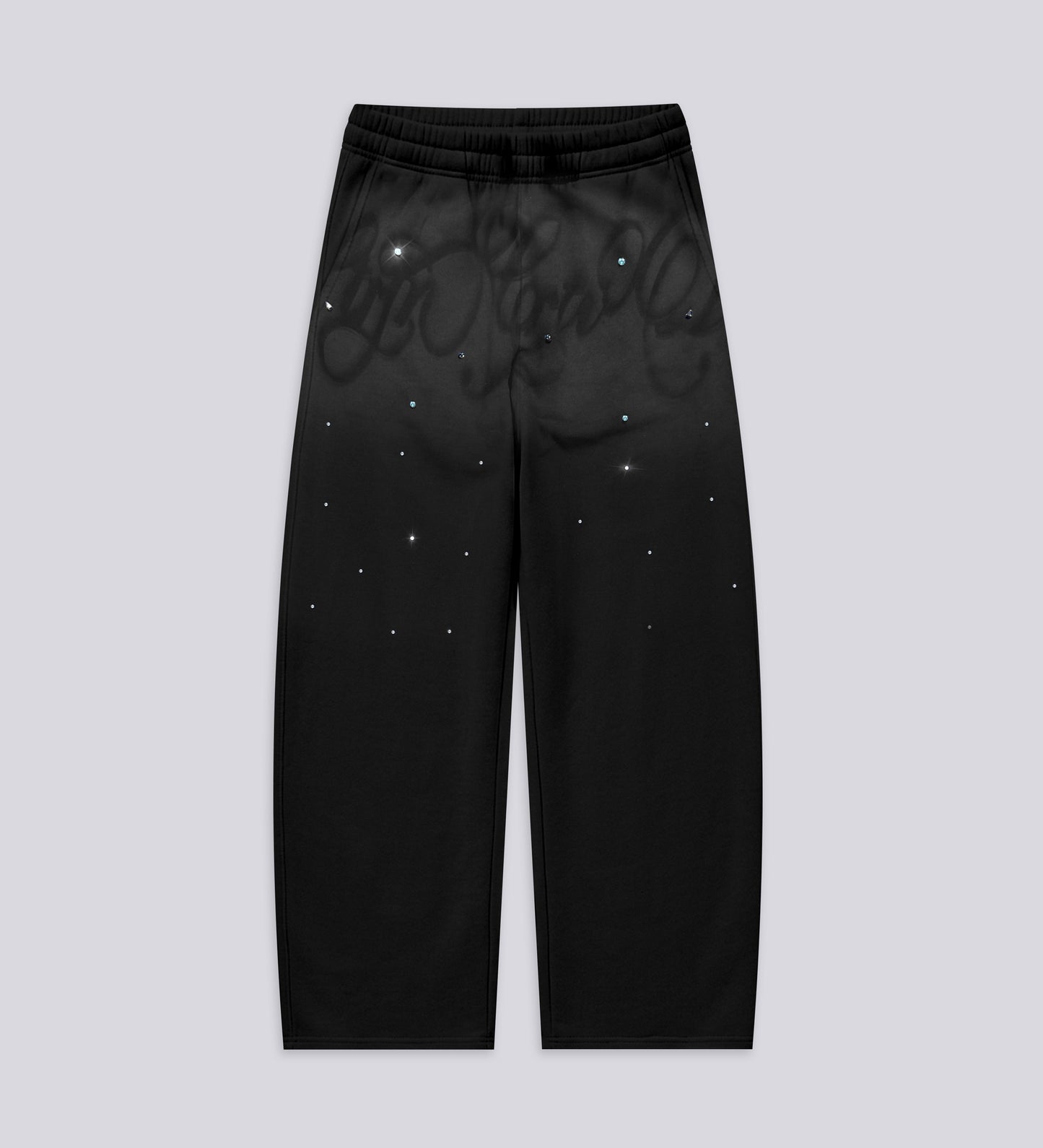STRTN® RHINESTONE SWEATPANTS – Black