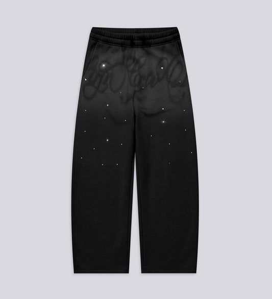 STRTN® RHINESTONE SWEATPANTS – Black