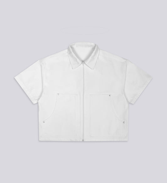 CARPENTER ZIP-UP SHIRT – Off White