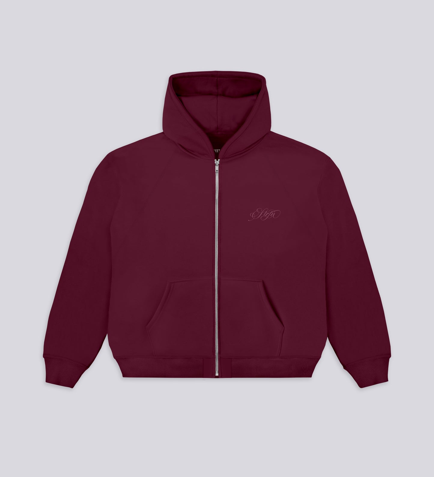 STRTN RAGLAN ZIP-UP HOODIE – Burgundy
