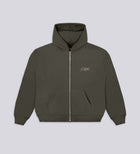 STRTN RAGLAN ZIP-UP HOODIE – Military Green