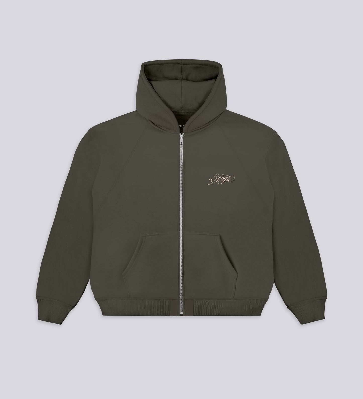 STRTN RAGLAN ZIP-UP HOODIE – Military Green