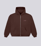 STRTN RAGLAN ZIP-UP HOODIE – Brown