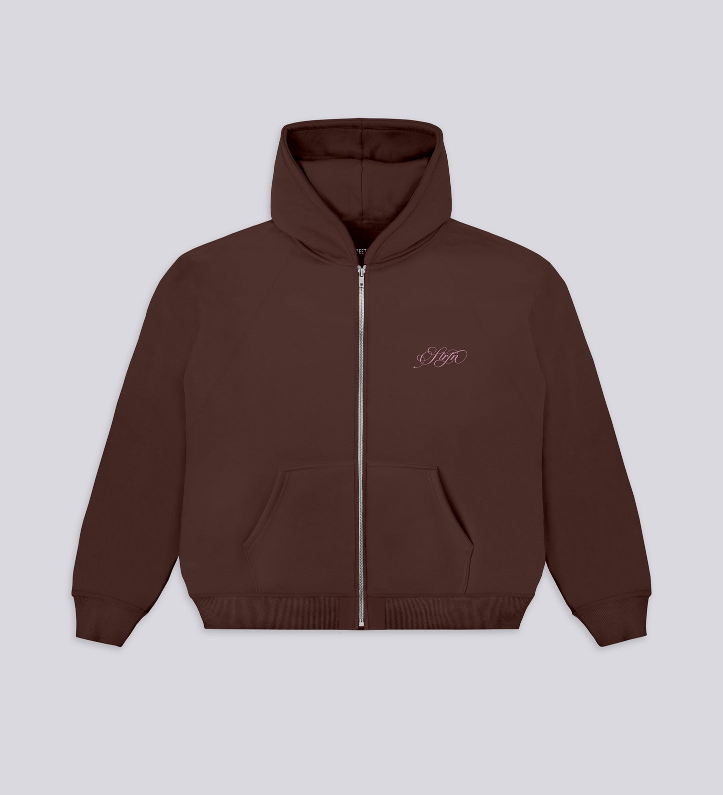 STRTN RAGLAN ZIP-UP HOODIE – Brown