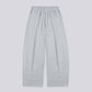 PLEATED TRACK PANT – Light Gray (Upcycled Fabric)
