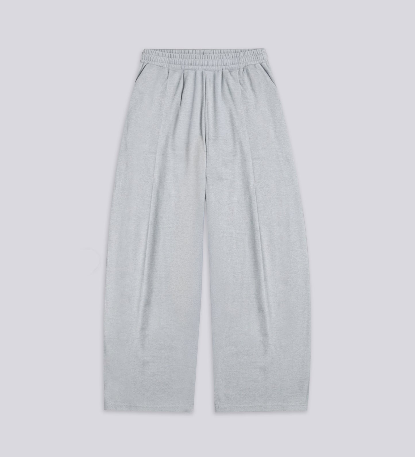 PLEATED TRACK PANT – Light Gray (Upcycled Fabric)
