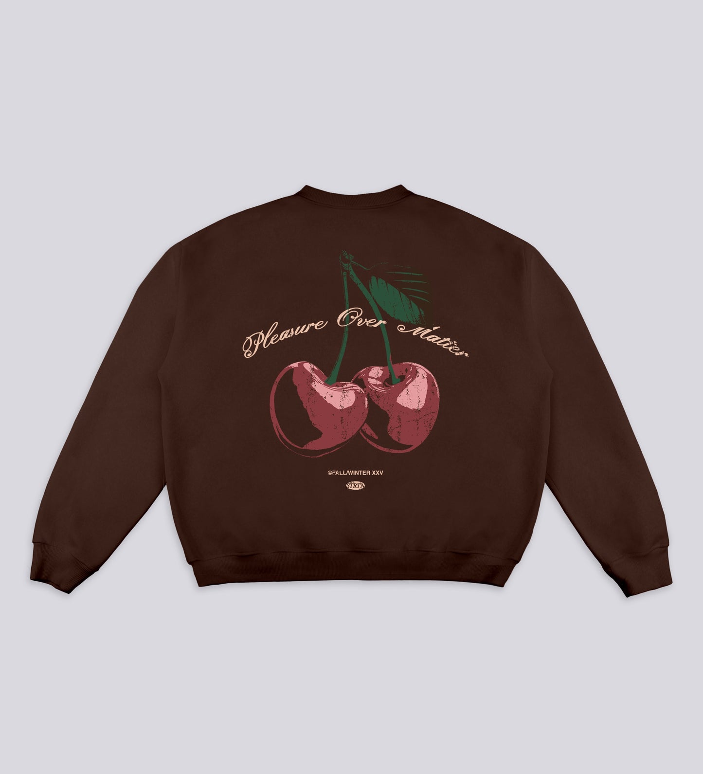 PLEASURE OVER MATTER CREWNECK – Dark Brown