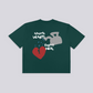 NUMB HEARTS DON'T HEAL BOXY T-SHIRT – Teal