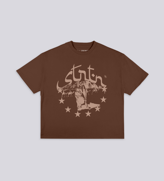 DESERT SAINTS BOXY T-SHIRT – Brown