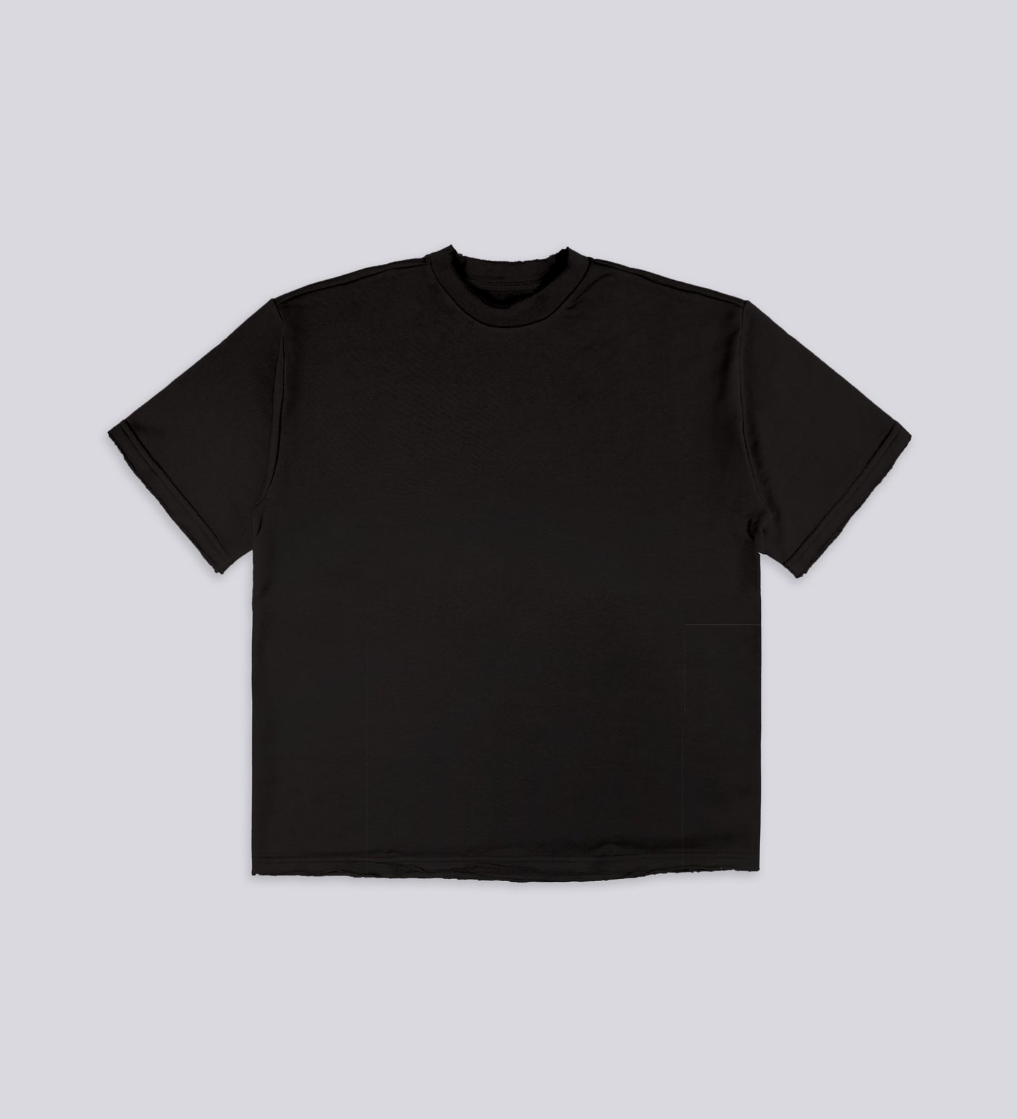 PLEASURE OVER MATTER DISTRESSED T-SHIRT – Black (Unbrushed Fleece)