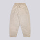 PLEATED BAGGY LINEN PANTS – Cream