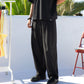 PLEATED BAGGY LINEN PANTS – Onyx