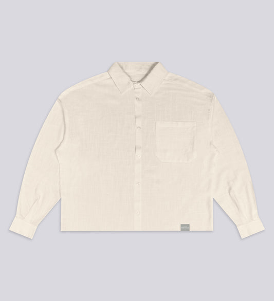 CRTV DEPT. LONG SLEEVE LINEN SHIRT – Pearl