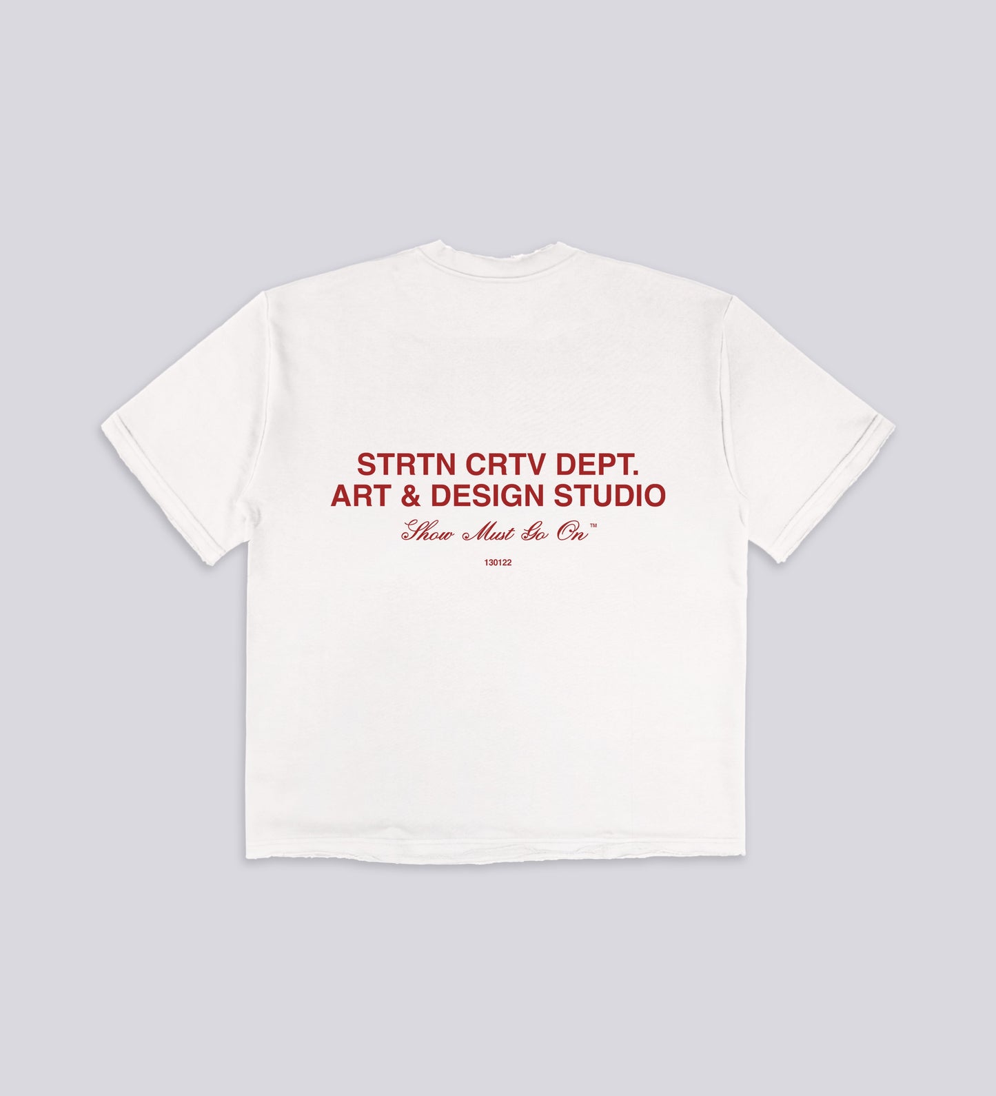 CRTV. DEPT DISTRESSED T-SHIRT – Off White (Unbrushed Fleece)