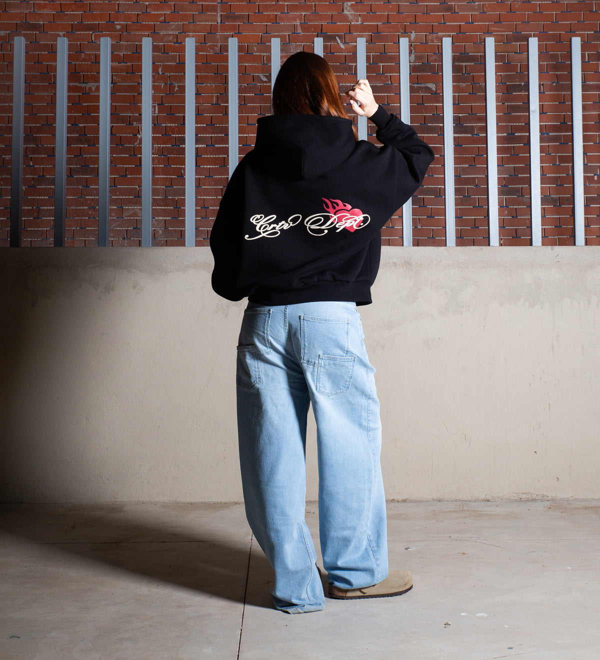 CRTV DEPT. ZIP-UP HOODIE – Black