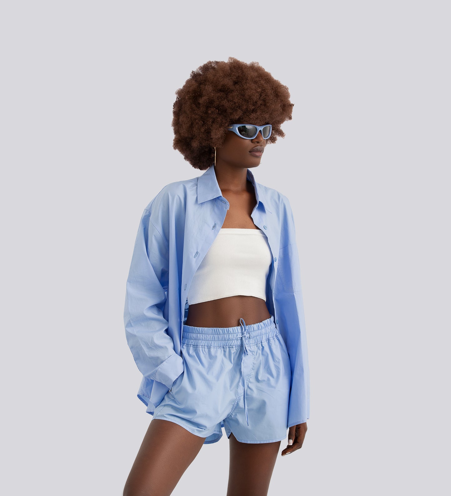 SMGO WORLDWIDE SHORTS - Light Blue (Women's)