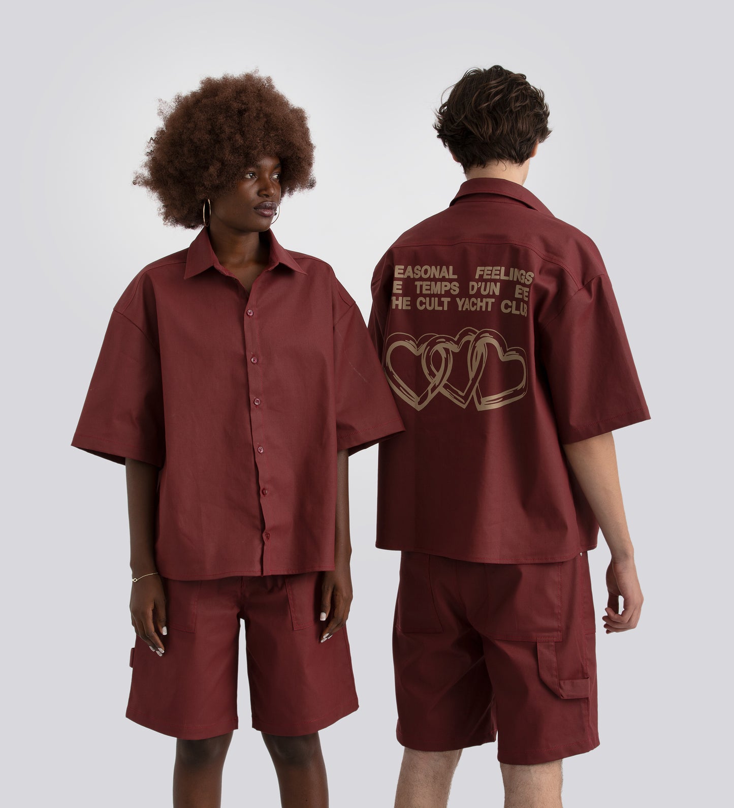 SEASONAL FEELINGS HEAVYWEIGHT SHIRT - Maroon