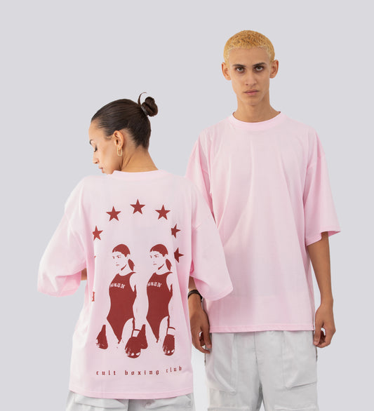 CULT BOXING CLUB T-SHIRT - Light Pink