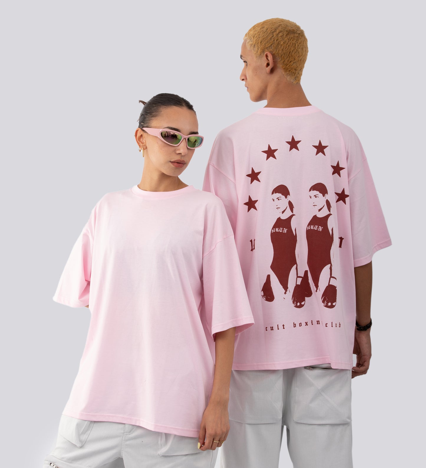 CULT BOXING CLUB T-SHIRT - Light Pink