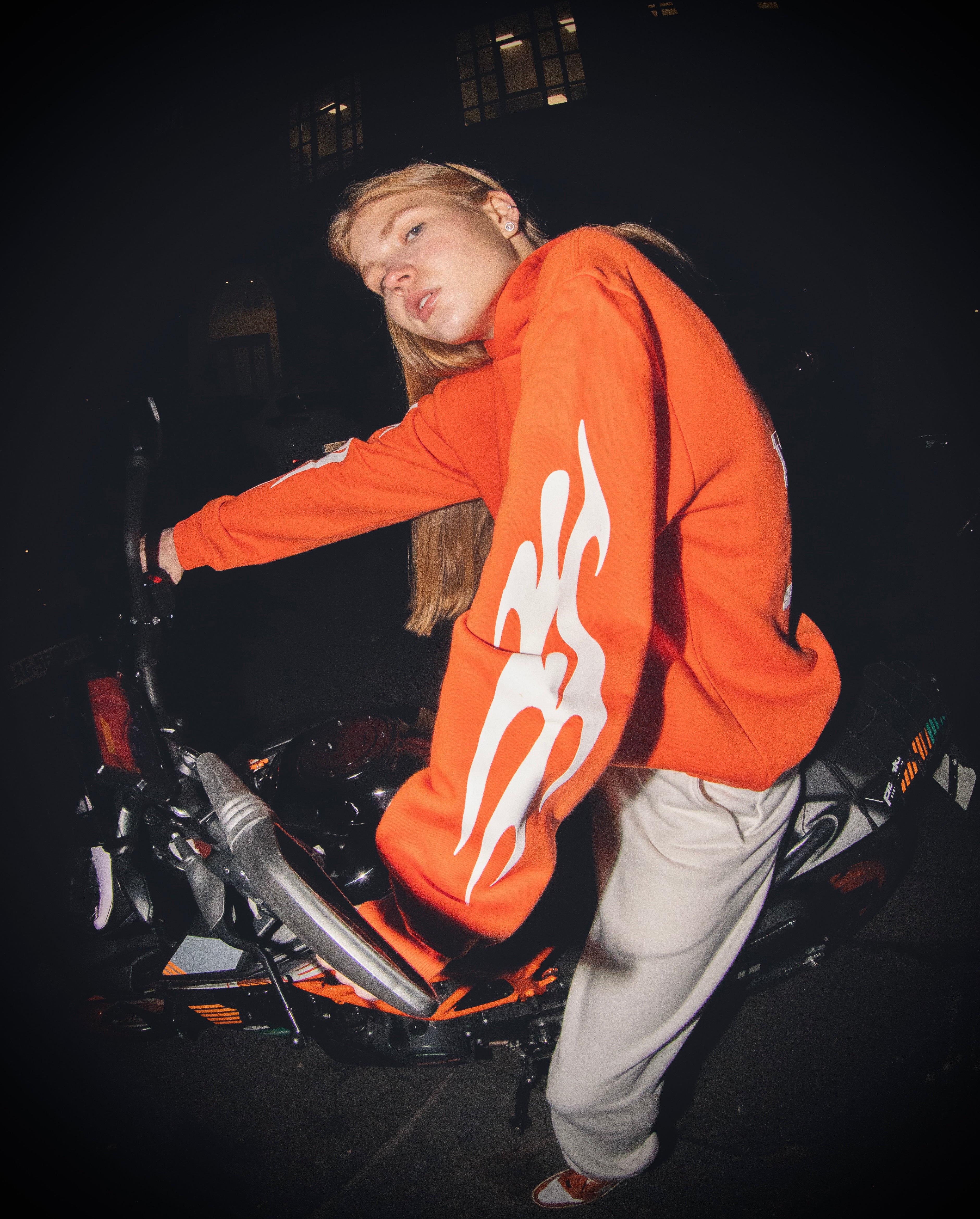 Blood 2024 orange hoodie