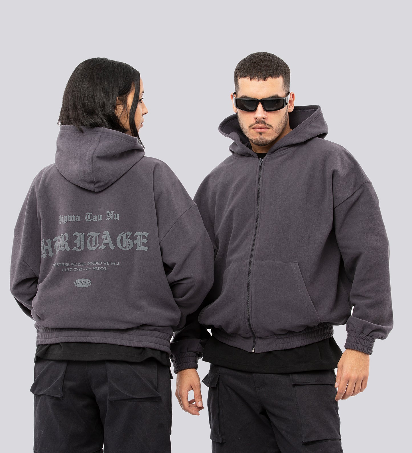 POLAR ZIP-UP HOODIE – Dark Gray