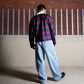STRIPED LONG SLEEVE POLO – Midnight Blue/Burgundy