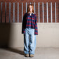 STRIPED LONG SLEEVE POLO – Midnight Blue/Burgundy