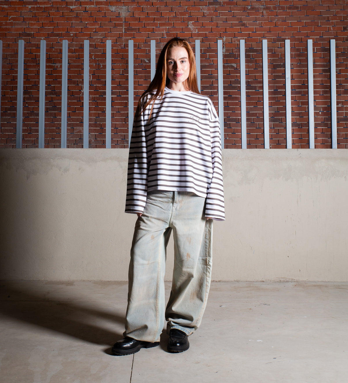 LEGACY V.II STRIPED LONG SLEEVE TEE – Khaki/Off White