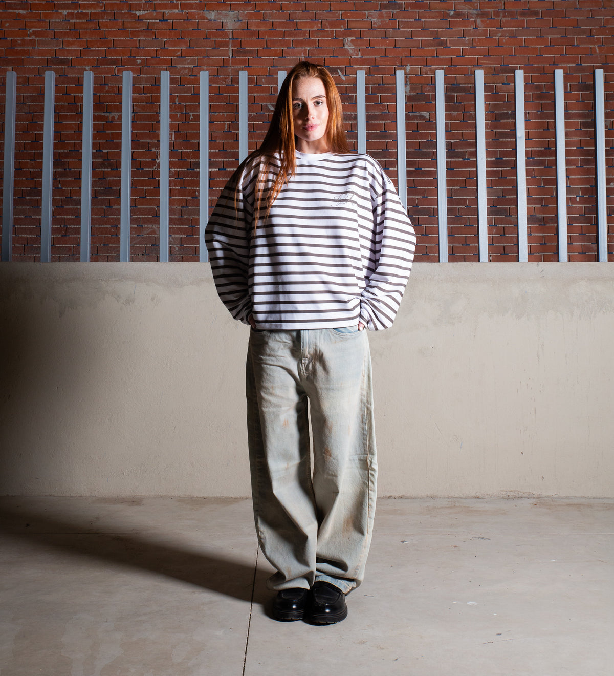 LEGACY V.II STRIPED LONG SLEEVE TEE – Khaki/Off White