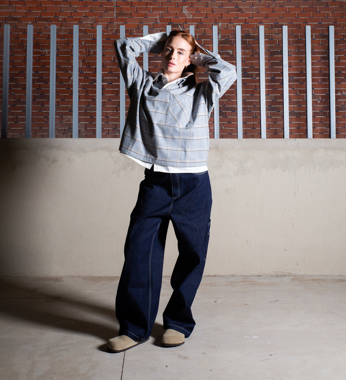 CRTV DEPT. V-NECK FLANNEL OVERSHIRT