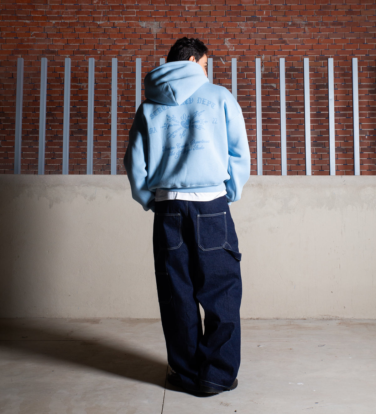 SACRED HEART HOODIE – Baby Blue