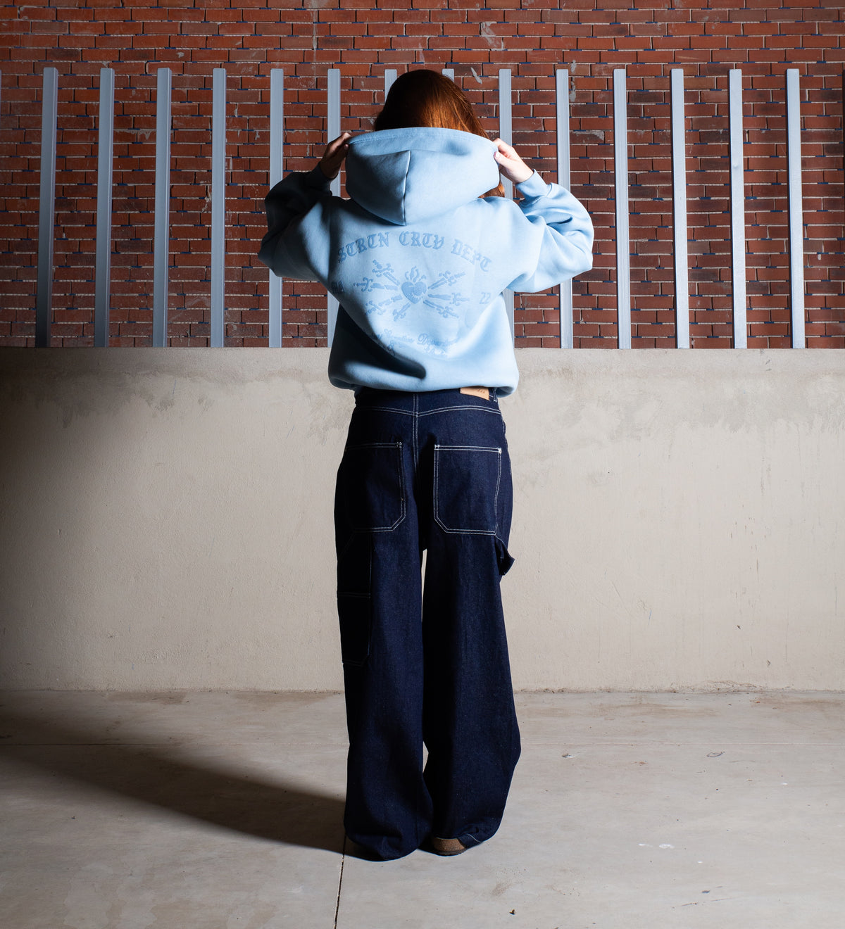 SACRED HEART HOODIE – Baby Blue