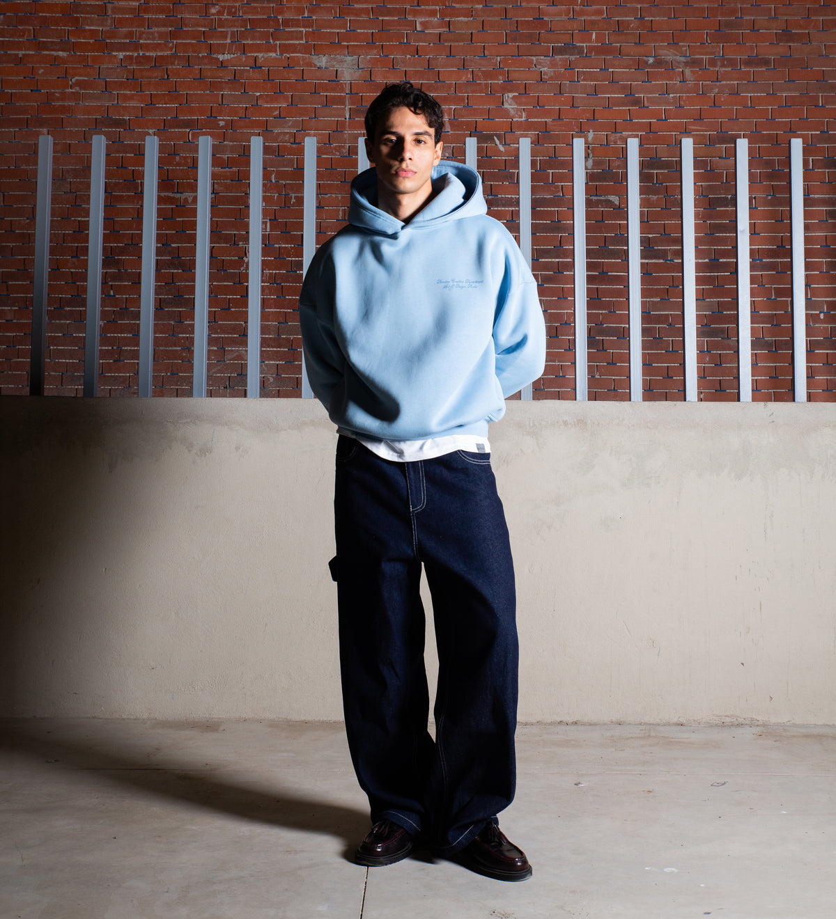 SACRED HEART HOODIE – Baby Blue