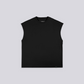 CULT SUPPLY SLEEVELESS T-SHIRT – Black (Upcycled Fabric)