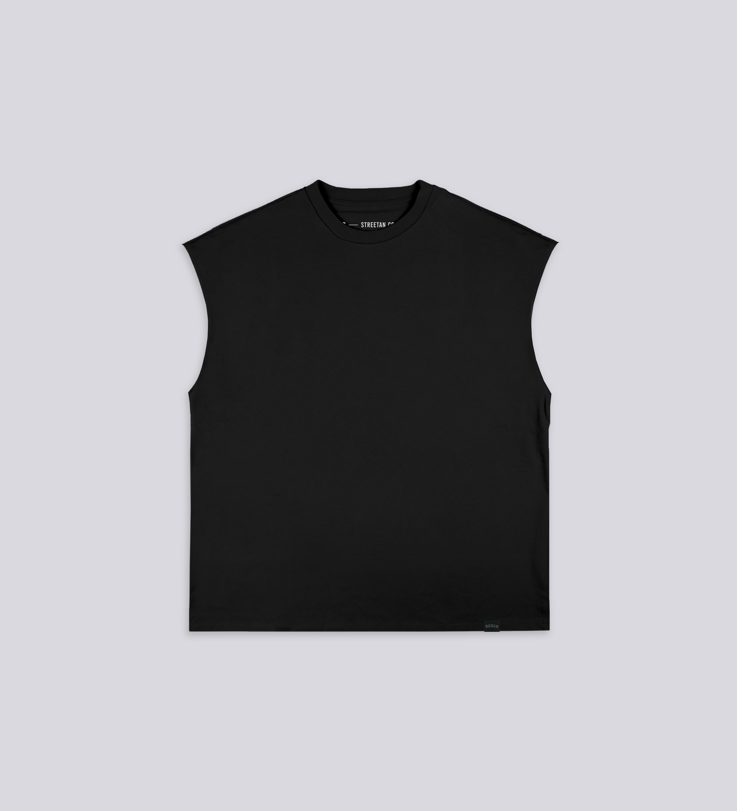 CULT SUPPLY SLEEVELESS T-SHIRT – Black (Upcycled Fabric)